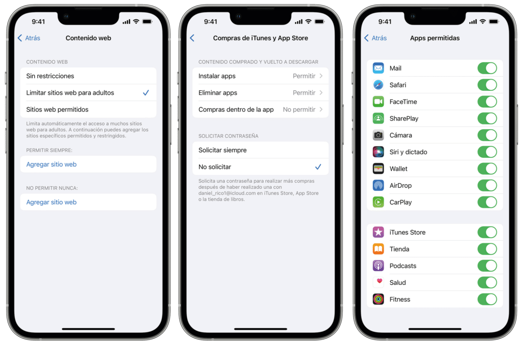 acceso parental iphone