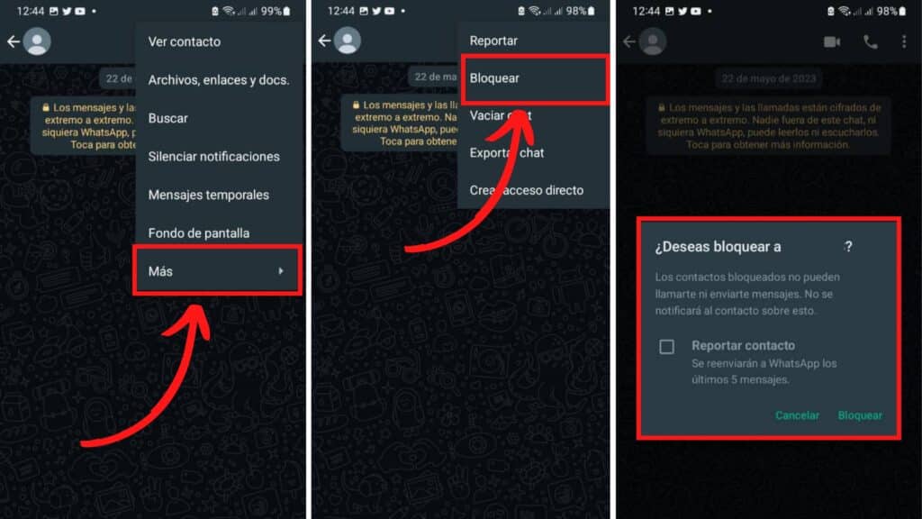 cómo se bloquea a alguien en WhatsApp