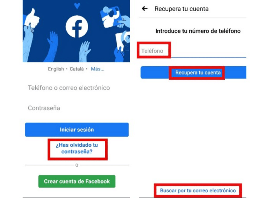  hackear una cuenta de Facebook olvidada desde otro celular