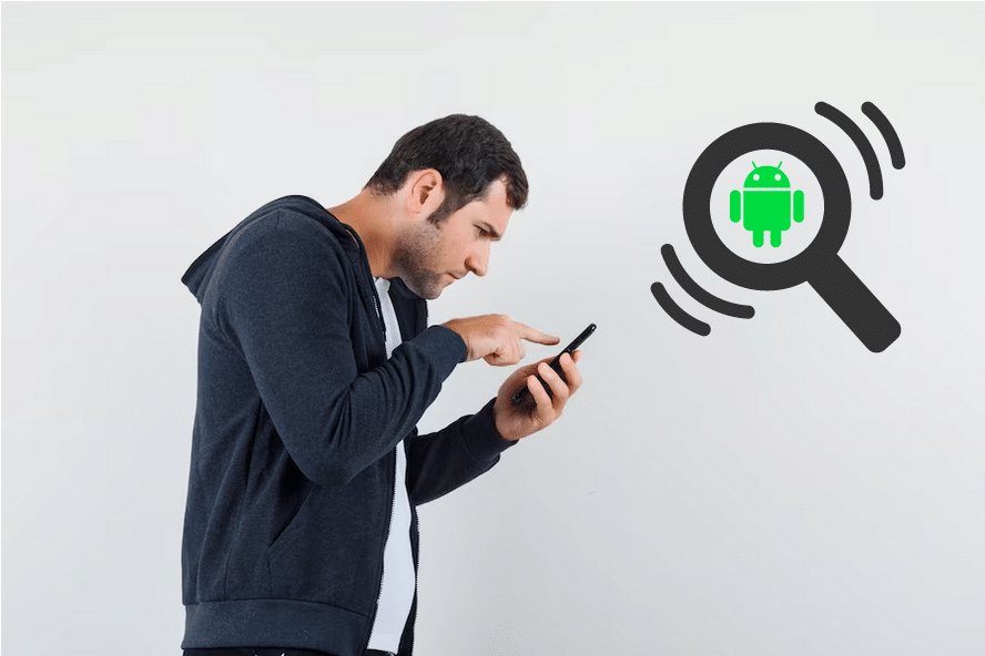 Hombre intenta buscar un Android perdido