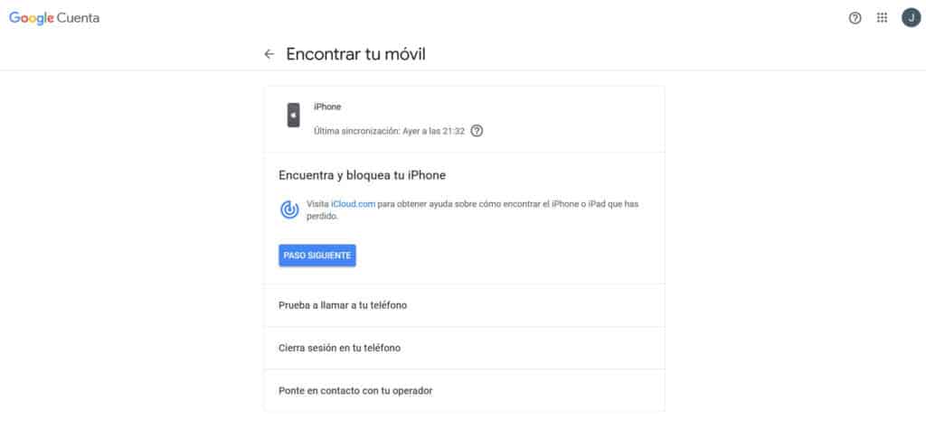 encontrar tu Android perdido a través de Google