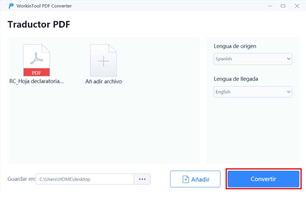 workintool traductor de PDF