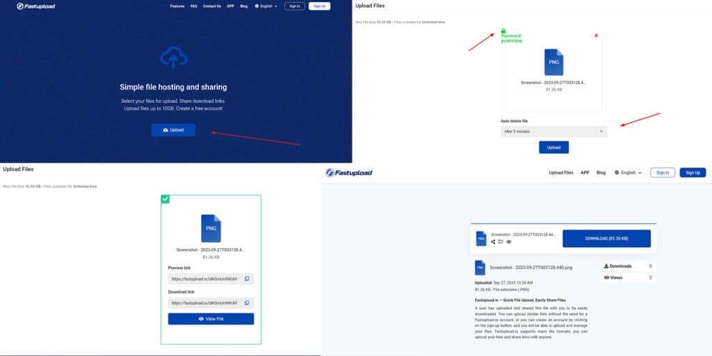 Paso a paso con Fastupload para subir y transferir archivos