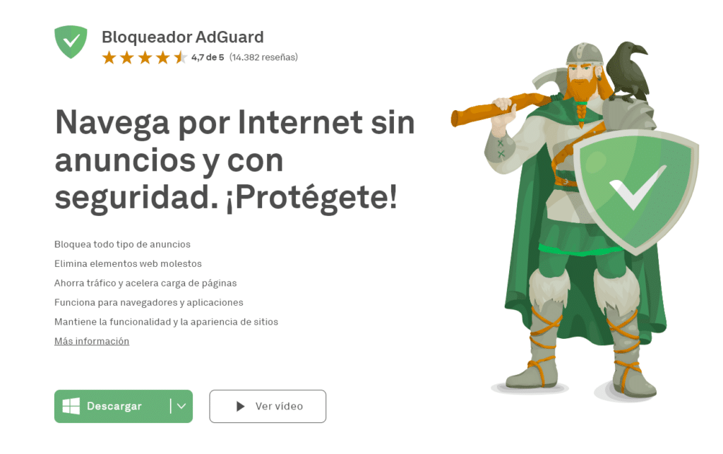 pagina principal de adguard bloqueador de anuncios 