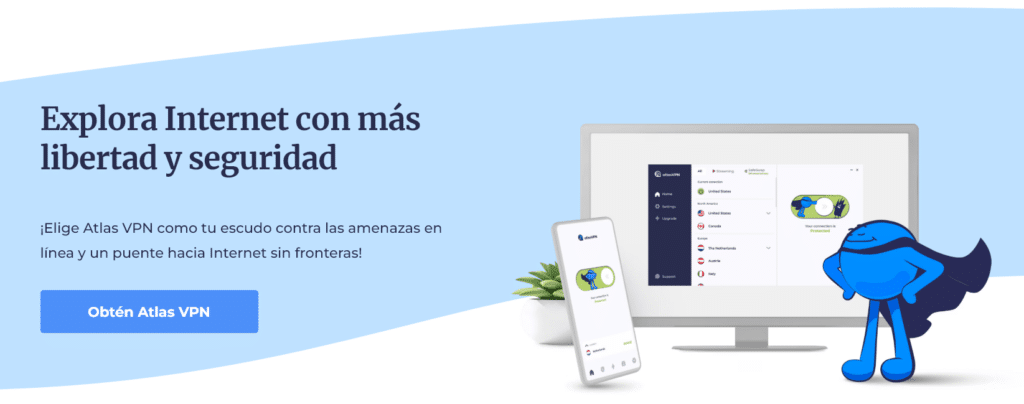 atlas VPN página principal