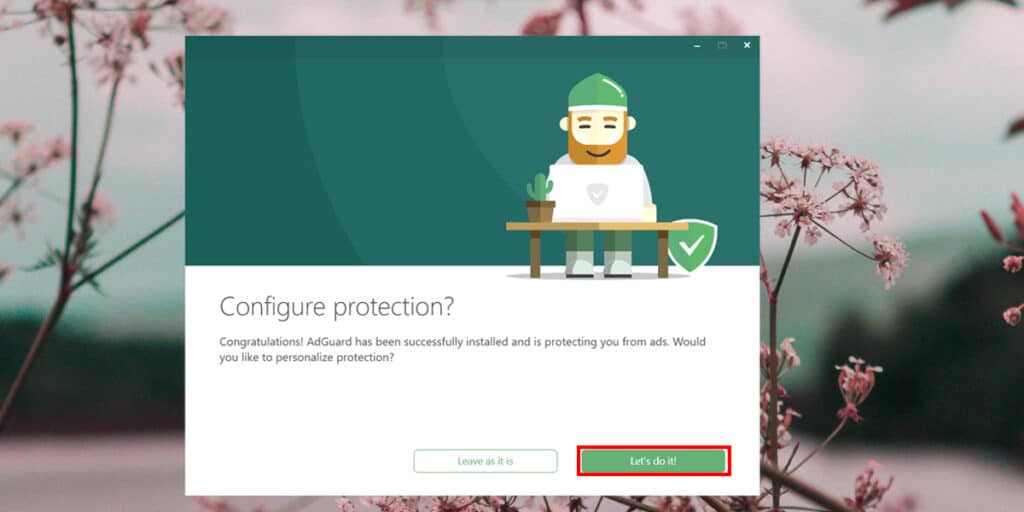 configurar protección de adguard