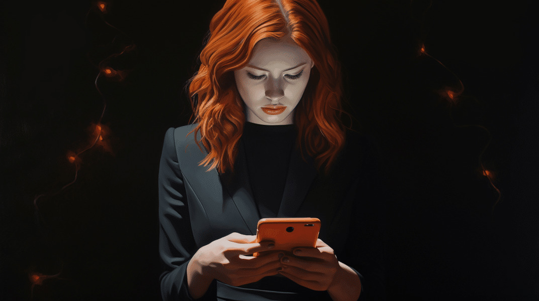 chica localizando a su pareja desde el movil