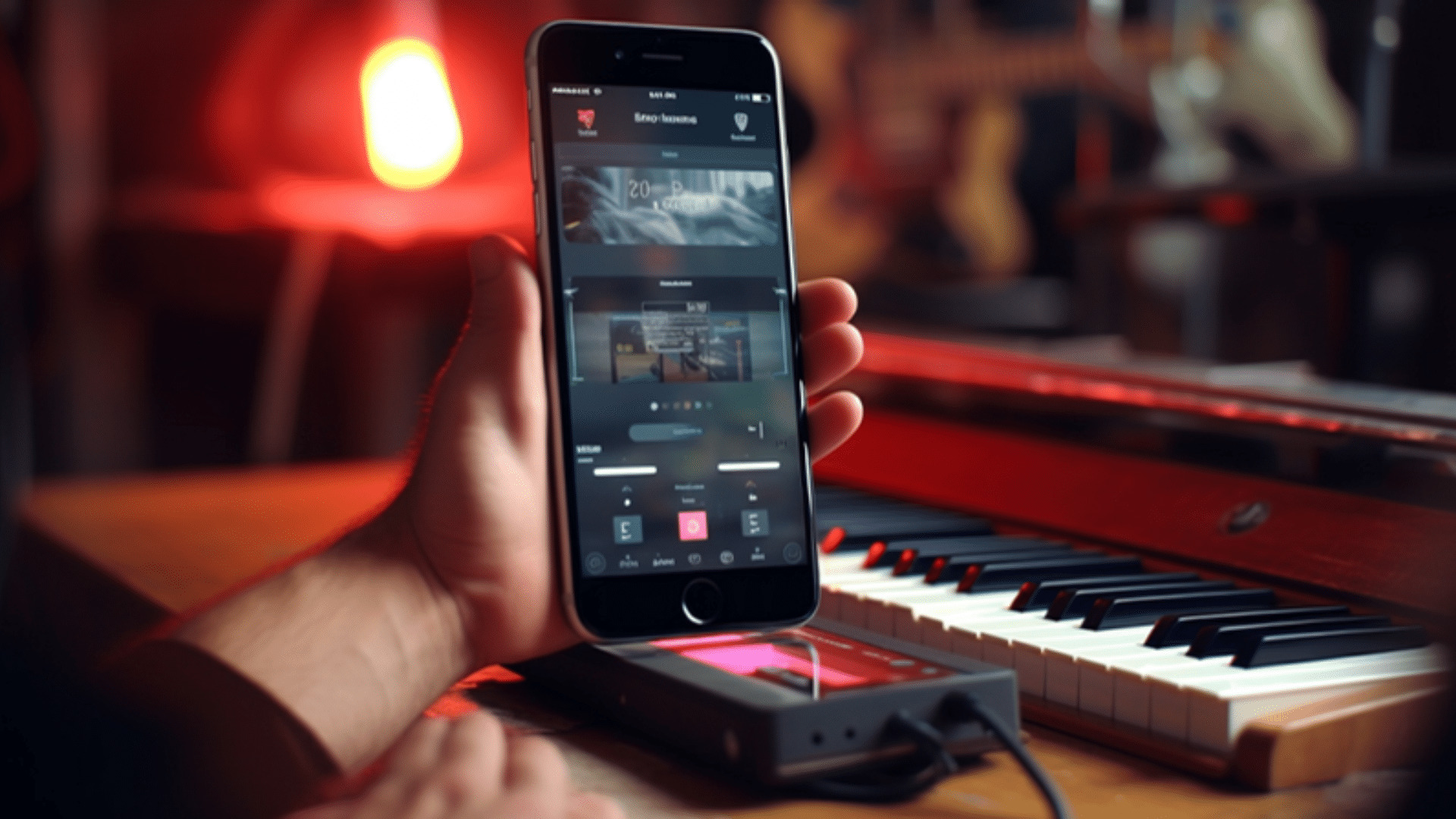 Telefono movil con aplicacion para poder musica a un videdo
