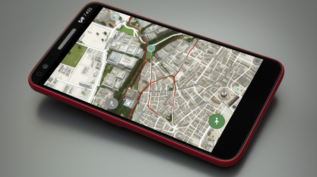 smartphone con google maps abierto