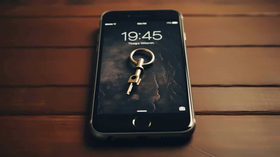 iphone con llave de desbloqueo