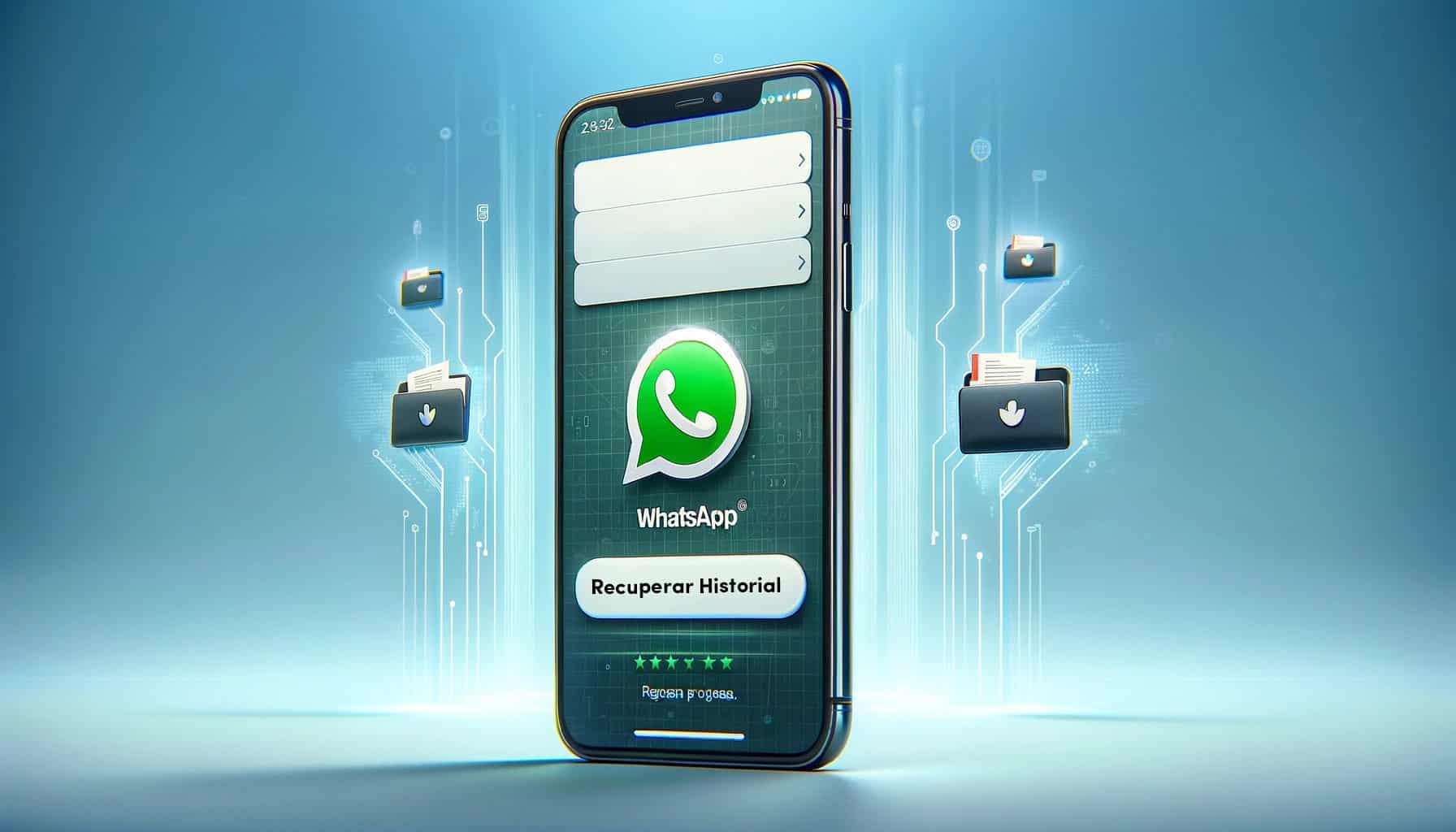 telefono movil recuperando el historial de whatsapp