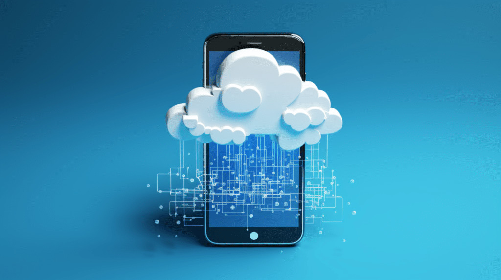 Telefono movil con transferencia de datos a la nube
